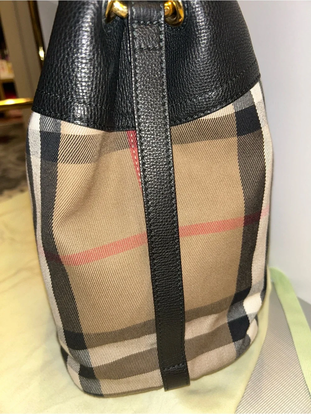 Burberry Sycamore House check hobo bag